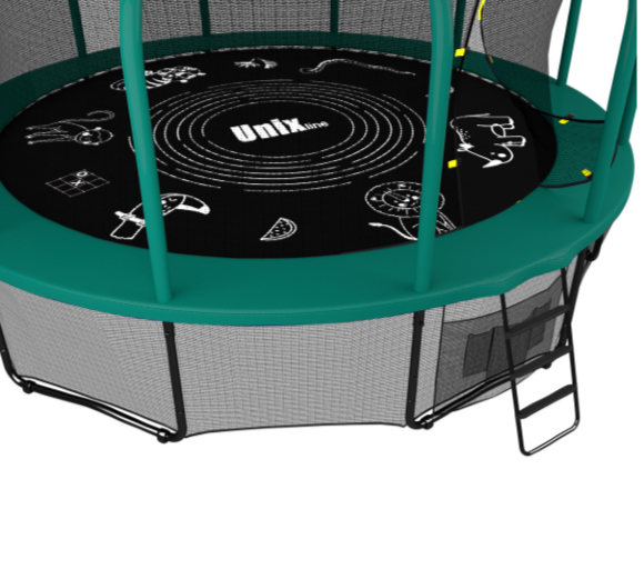 Батут UNIX line SUPREME GAME 14 ft (green)